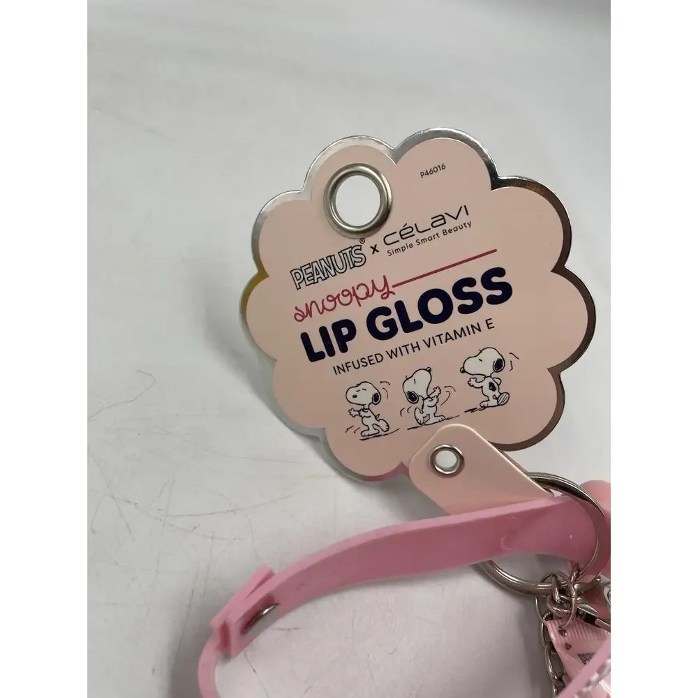 Celavi X Peanuts Snoopy Lip Gloss (ICY PLUM ) Keychain